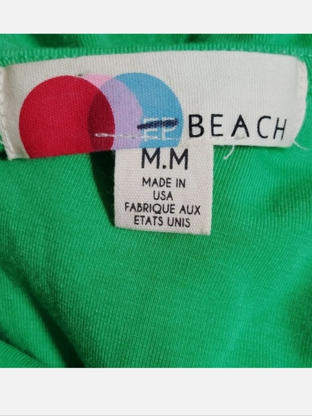 Free People Beach Green Open Back Dress Size M Boho Flowy Summer Cover Up